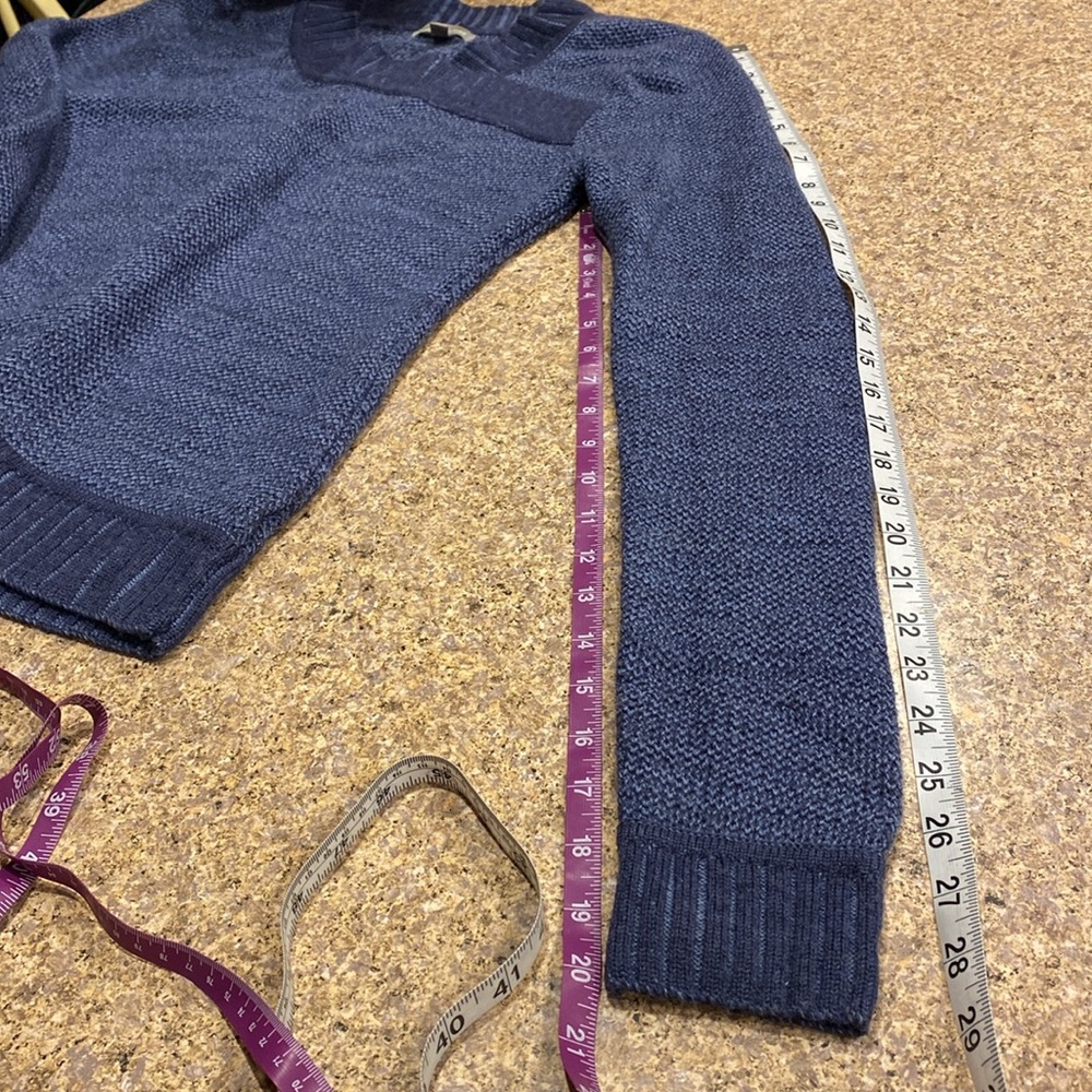 Horny Toad Blue Merino Wool Long Sleeve Sweater XS - Picture 10 of 15
